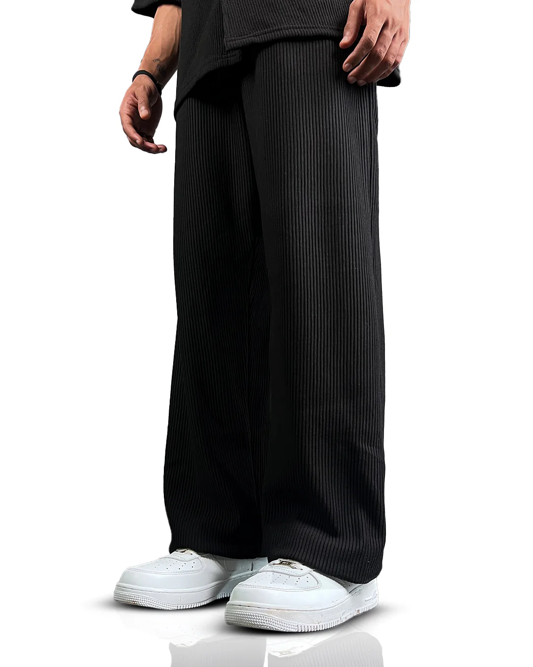 Black Ribbed Pants
