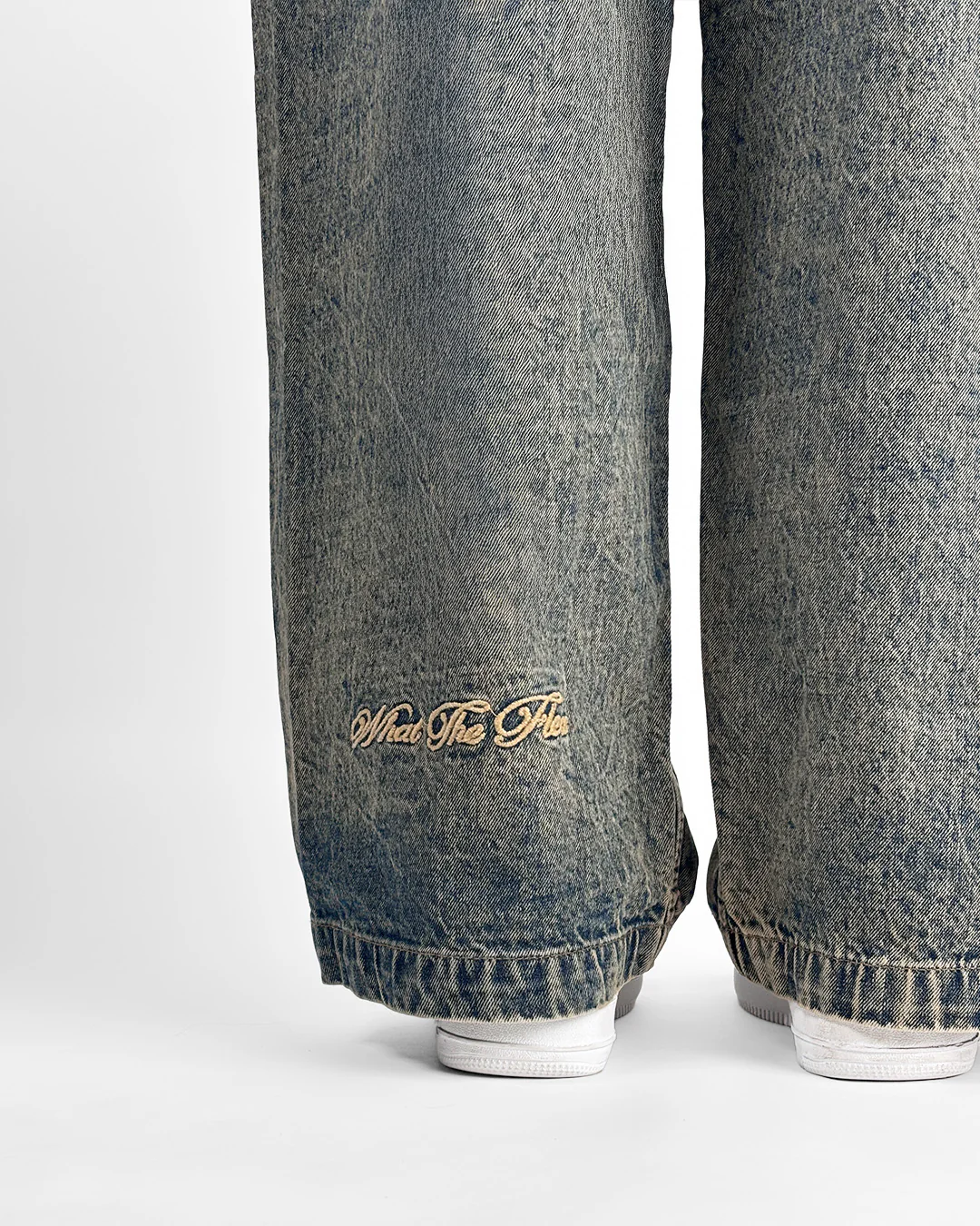 Burnt Blue Baggy Denim Jeans - Image 9