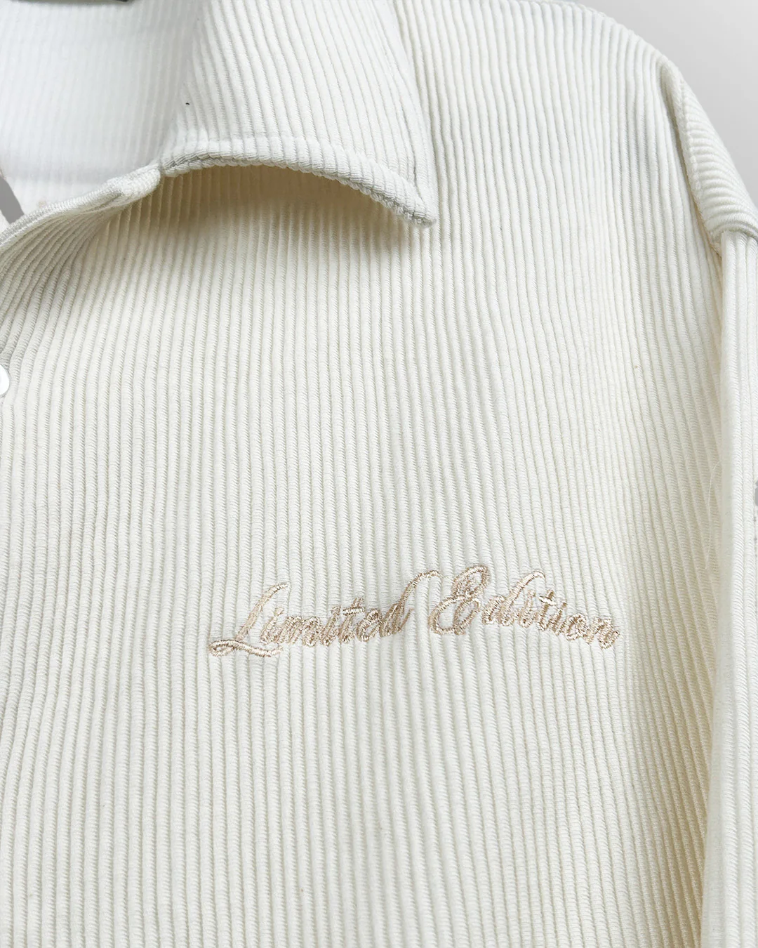 Cream Ribbed Shirt - Image 5