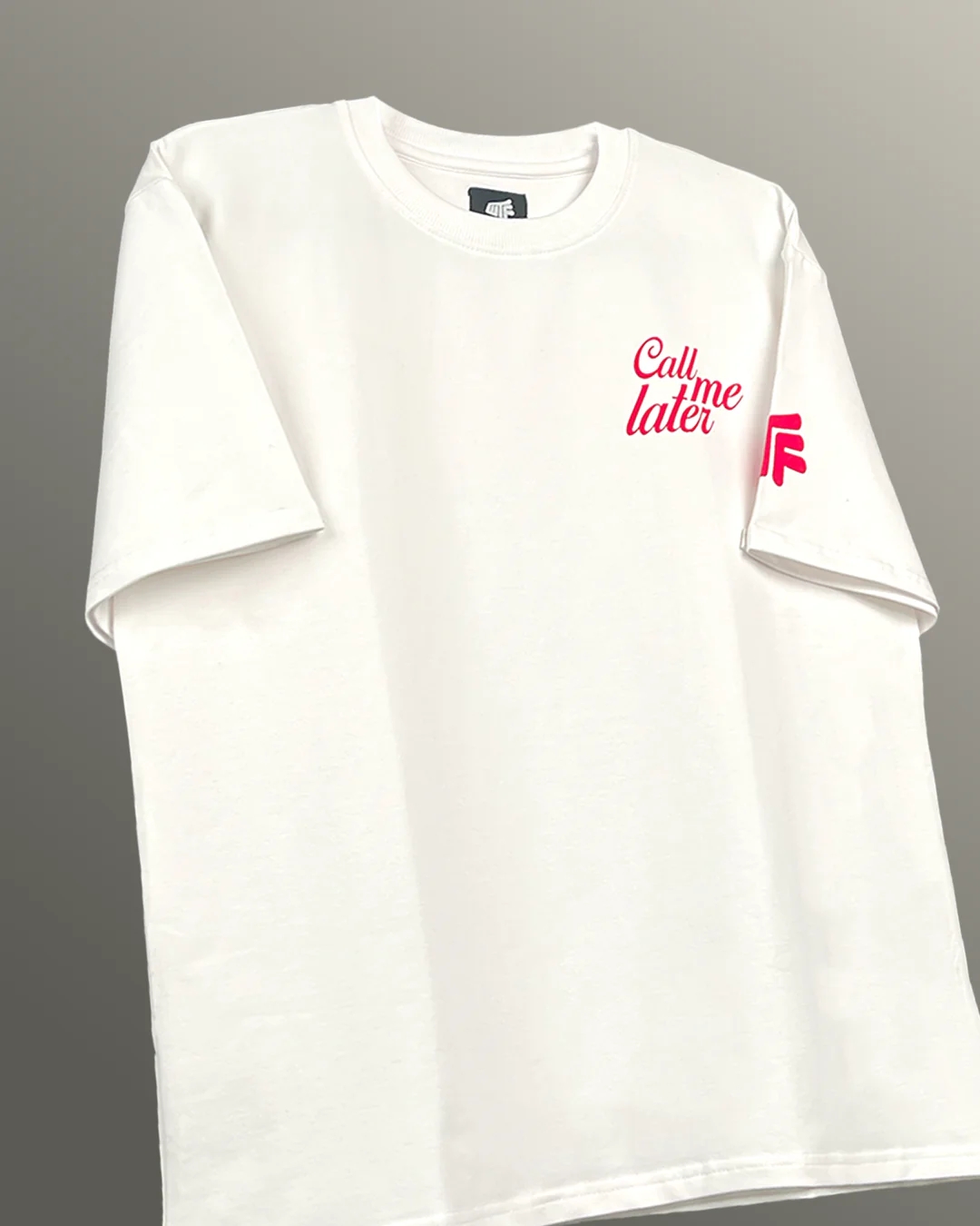 Deadlines White Heavyweight T-Shirt - Image 3