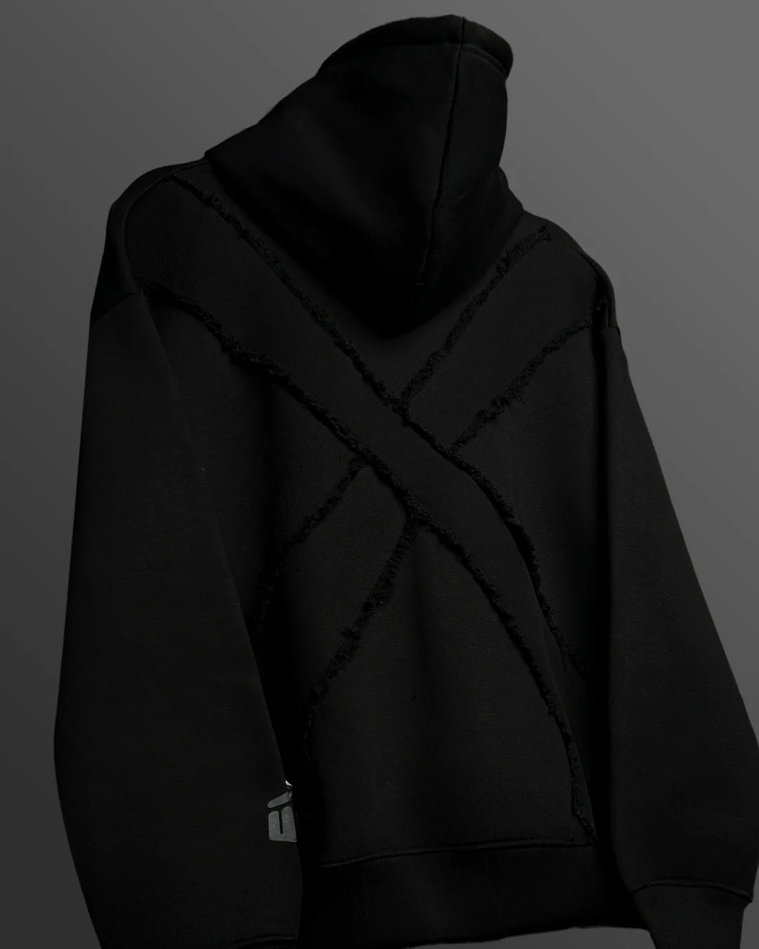 Fearless Black Boxy Fit Hoodie - Image 3
