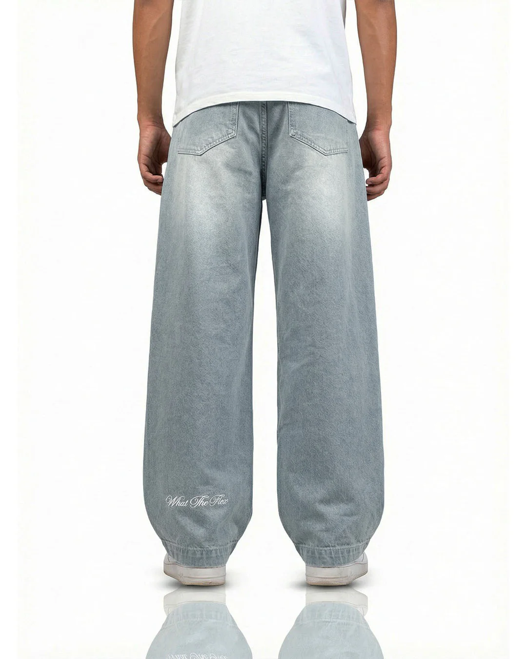 Frost Blue Baggy Denim Jeans - Image 5