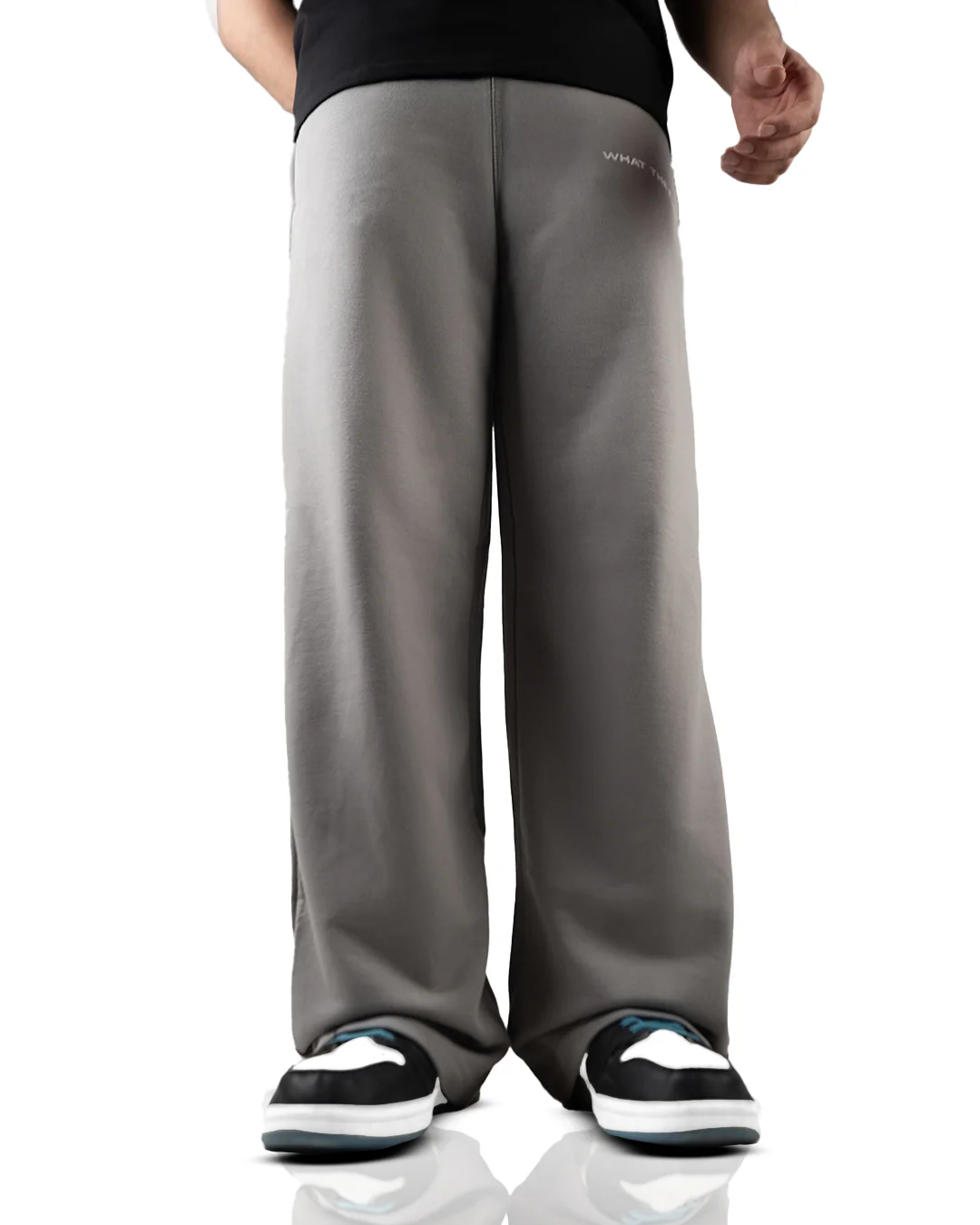 Grey Essential Cotton Pants - Image 2