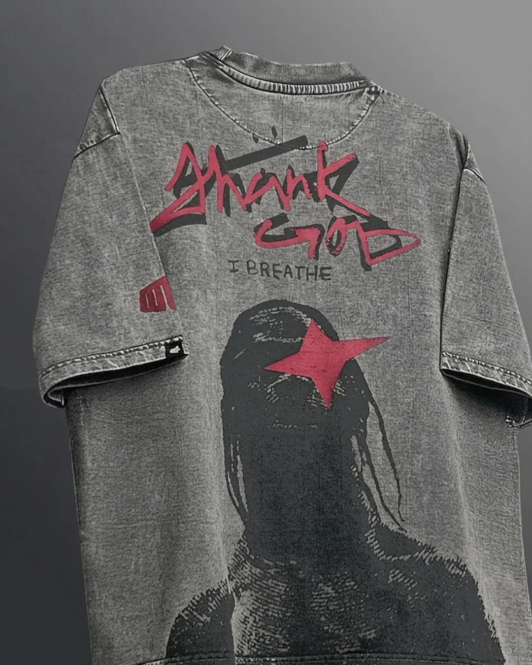 Maximus Travis Scott Acid Wash Boxy Fit T-shirt - Image 3