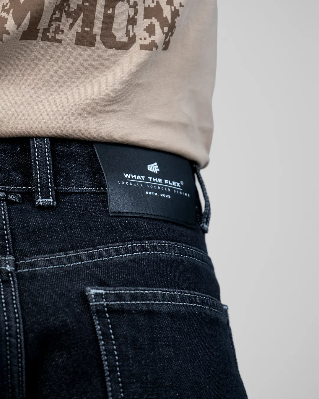 Midnight Black Baggy Denim Jeans - Image 8