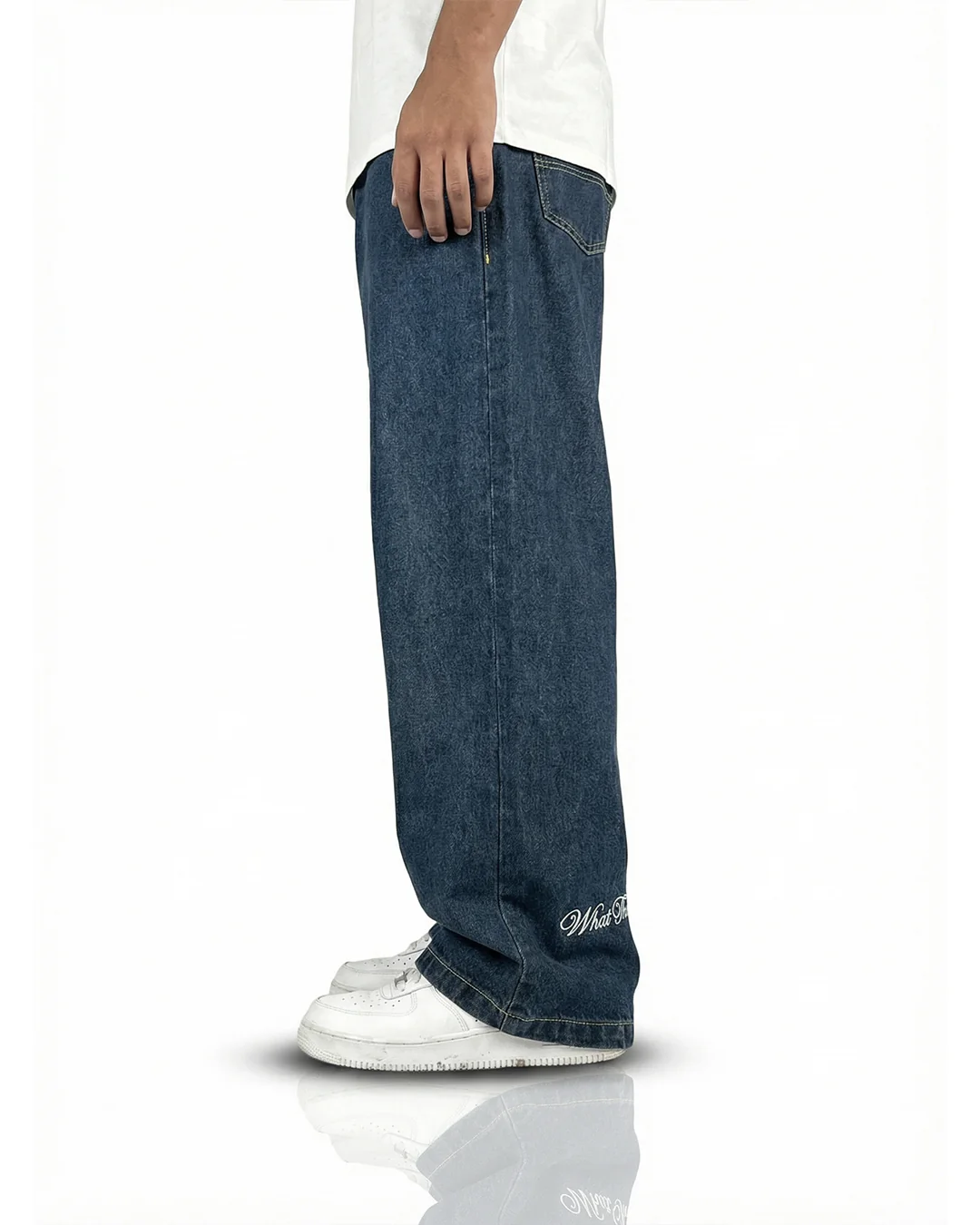 Phantom Blue Baggy Denim Jeans - Image 7