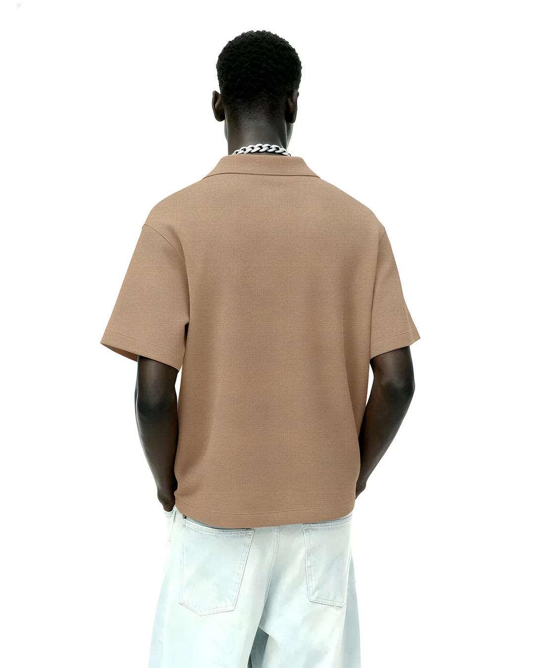 Raw Beige Polo T-Shirt - Image 2
