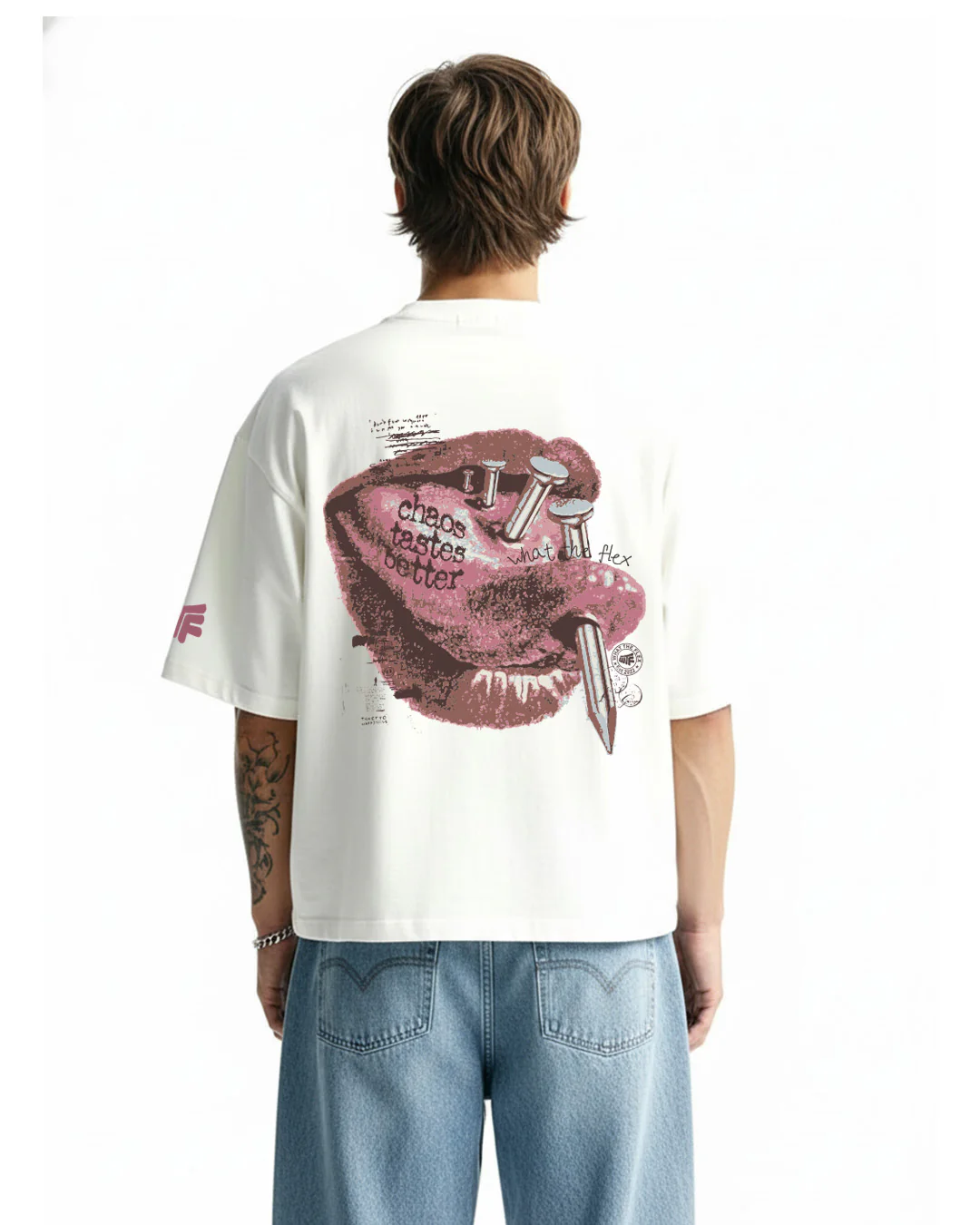 Riot Off White Boxy Fit T-shirt