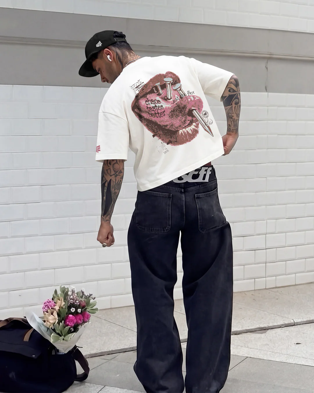 Riot Off White Boxy Fit T-shirt - Image 4