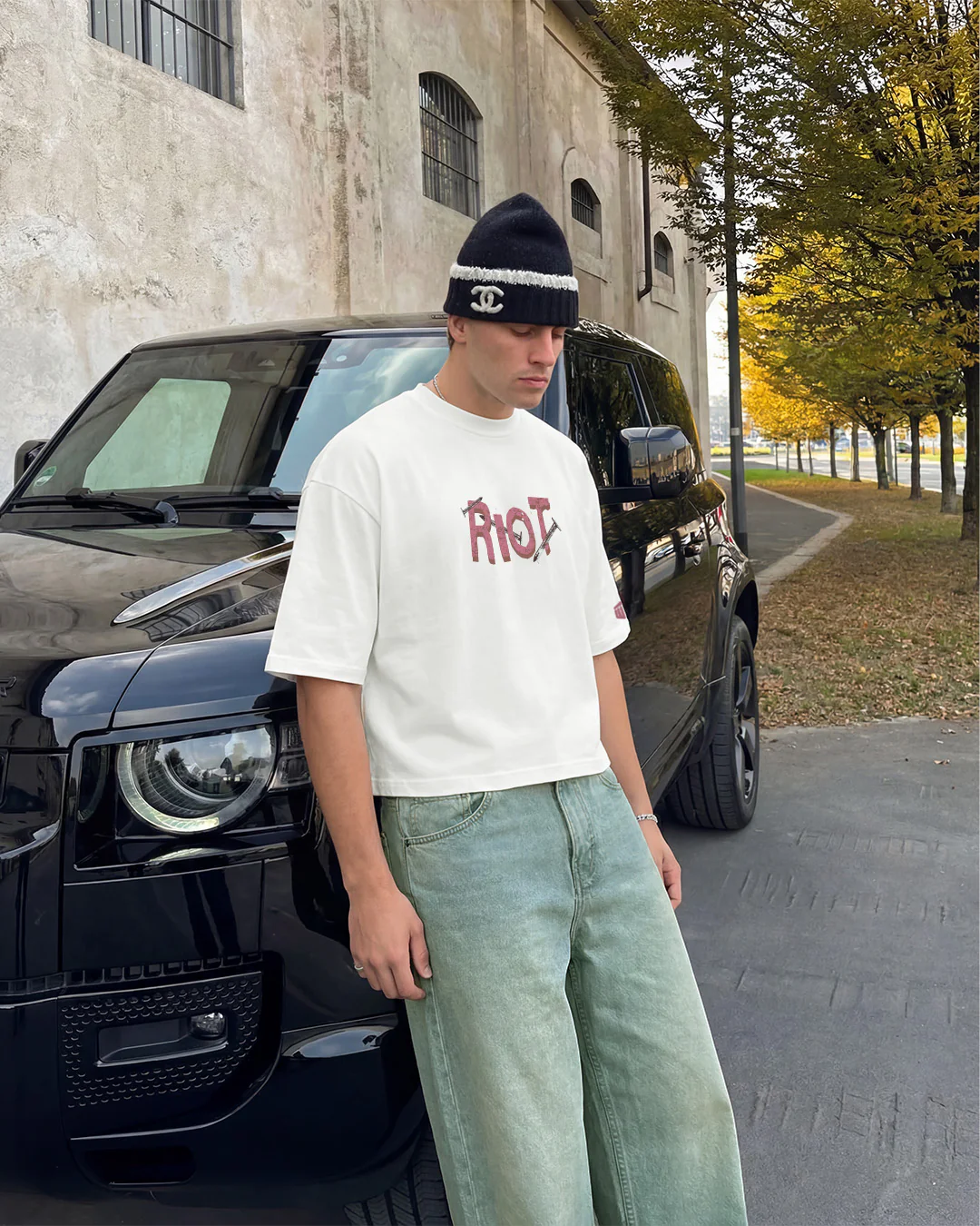 Riot Off White Boxy Fit T-shirt - Image 6
