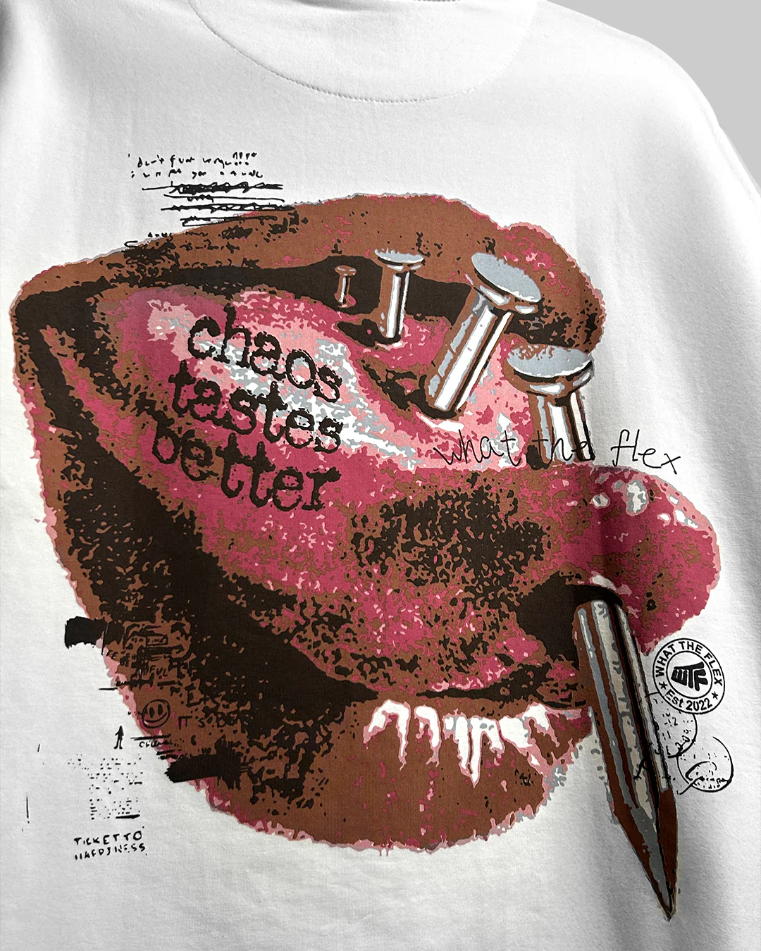 Riot Off White Boxy Fit T-shirt - Image 7