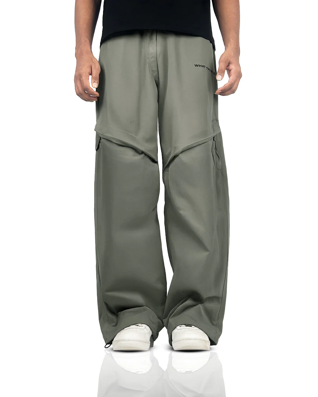 Zip Run Fawn Cargo Parachute Pants - Image 2